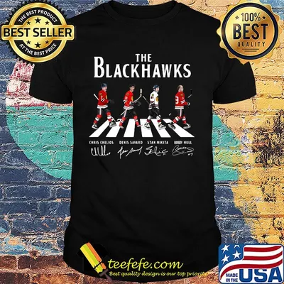 The chicago blackhawks hockey team abbey road signatures shirt