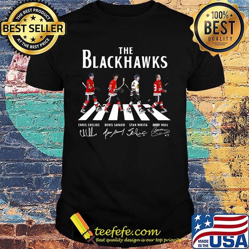The chicago blackhawks hockey team abbey road signatures shirt The chicago blackhawks hockey team abbey road signatures shirt
