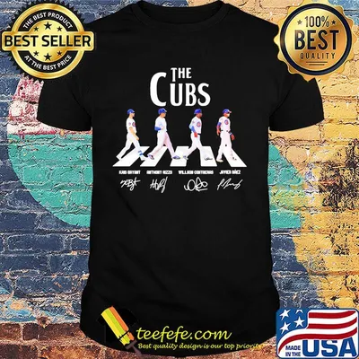 The chicago cubs baseball team abbey road signatures shirt
