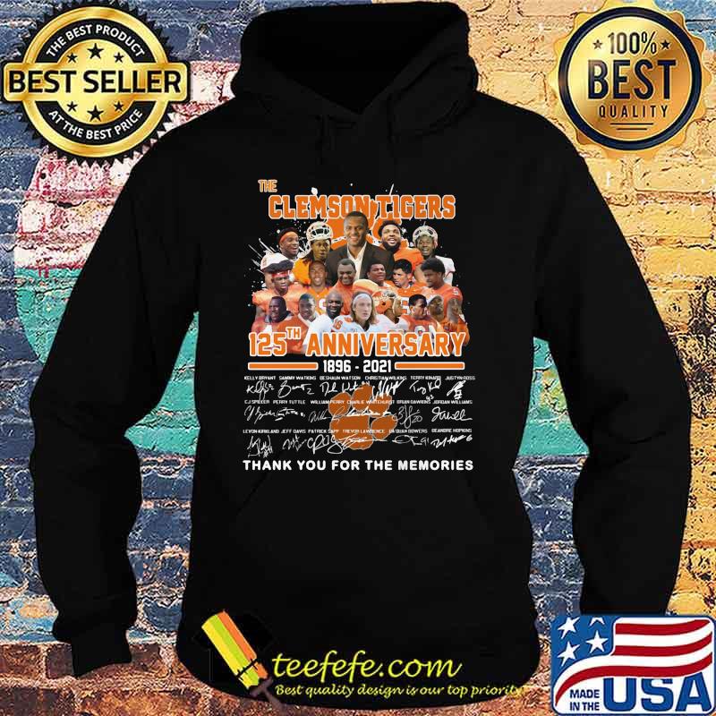 The clemson tigers 125th anniversary 1896 2020 thank you for the memories signatures s Hoodie The clemson tigers 125th anniversary 1896 2020 thank you for the memories signatures s Hoodie