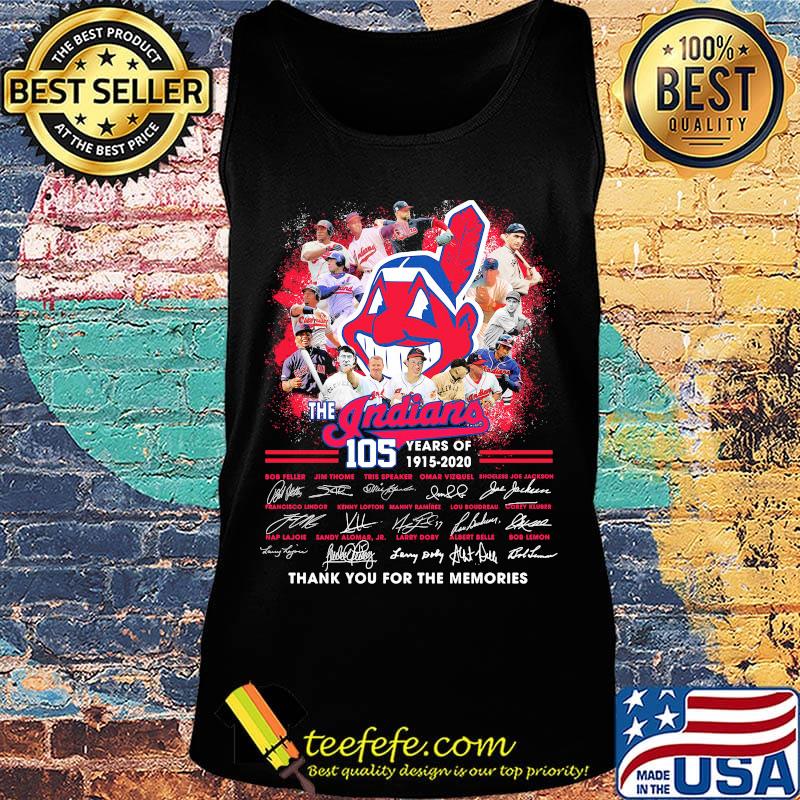 The cleveland indians 105th anniversary 1915 2020 thank you for the memories signatures s Tank top The cleveland indians 105th anniversary 1915 2020 thank you for the memories signatures s Tank top