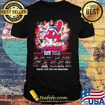 The cleveland indians 105th anniversary 1915 2020 thank you for the memories signatures shirt