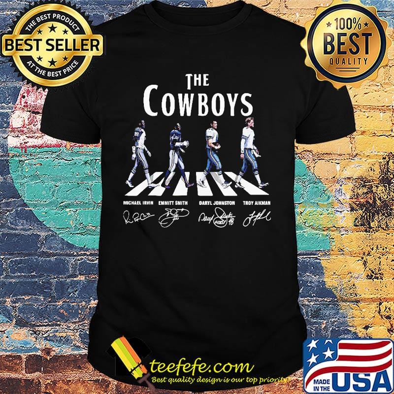 The cowboys abbey road signatures shirt The cowboys abbey road signatures shirt