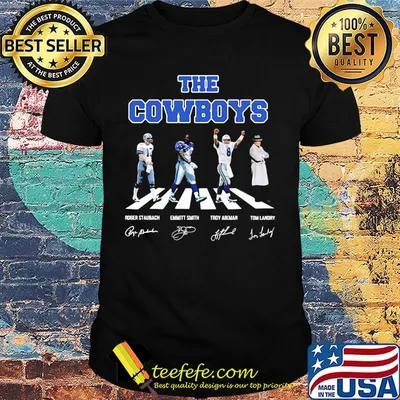 The cowboys football abbey road signatures shirt