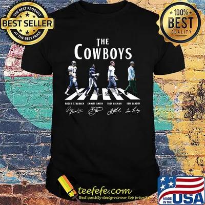 The cowboys football team abbey road signatures shirt