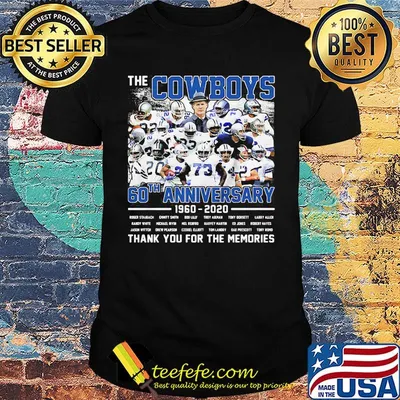 The dallas cowboys football 60th anniversary 1960 2020 thank you for the memories shirt