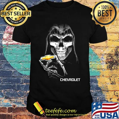 The death skull chevrolet logo shirt