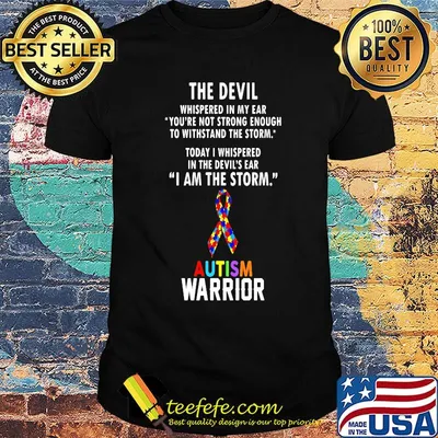 The divil autusm warrior color insert shirt