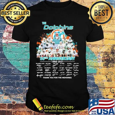 The dolphins 55th anniversary 1966 2021 thank you for the memories signatures shirt