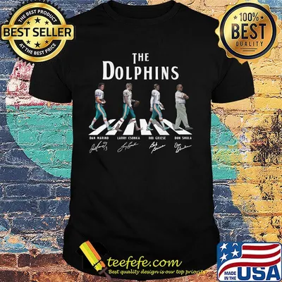 The dolphins football team abbey road signatures shirt