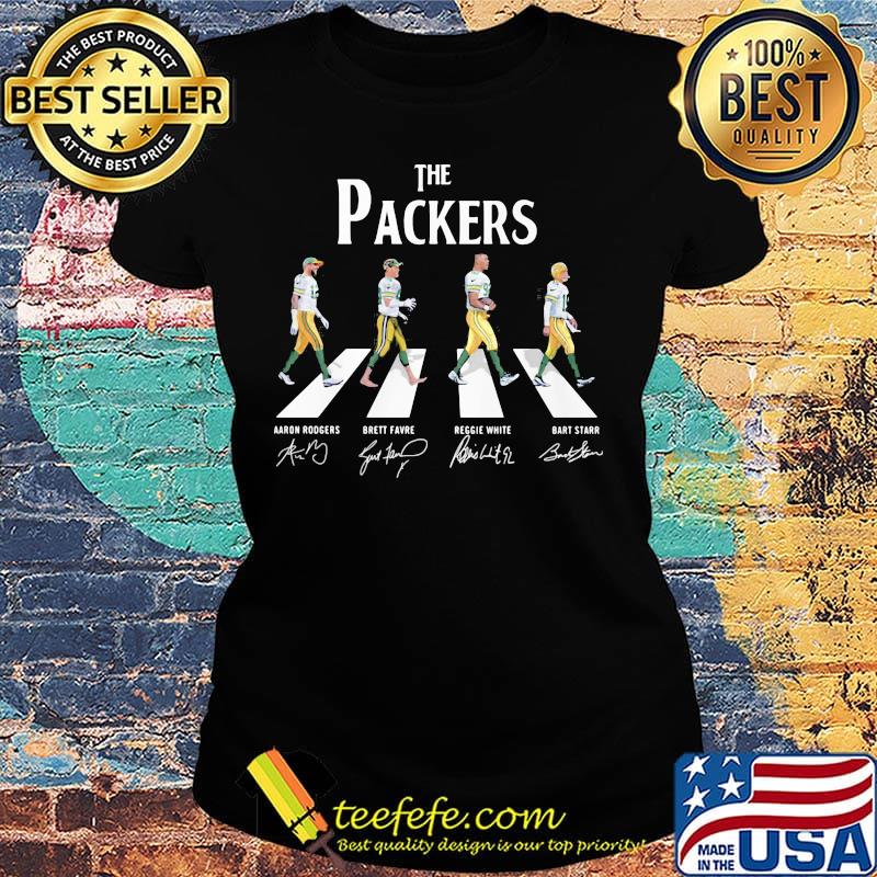 The green bay packers abbey road signatures s Ladies tee The green bay packers abbey road signatures s Ladies tee