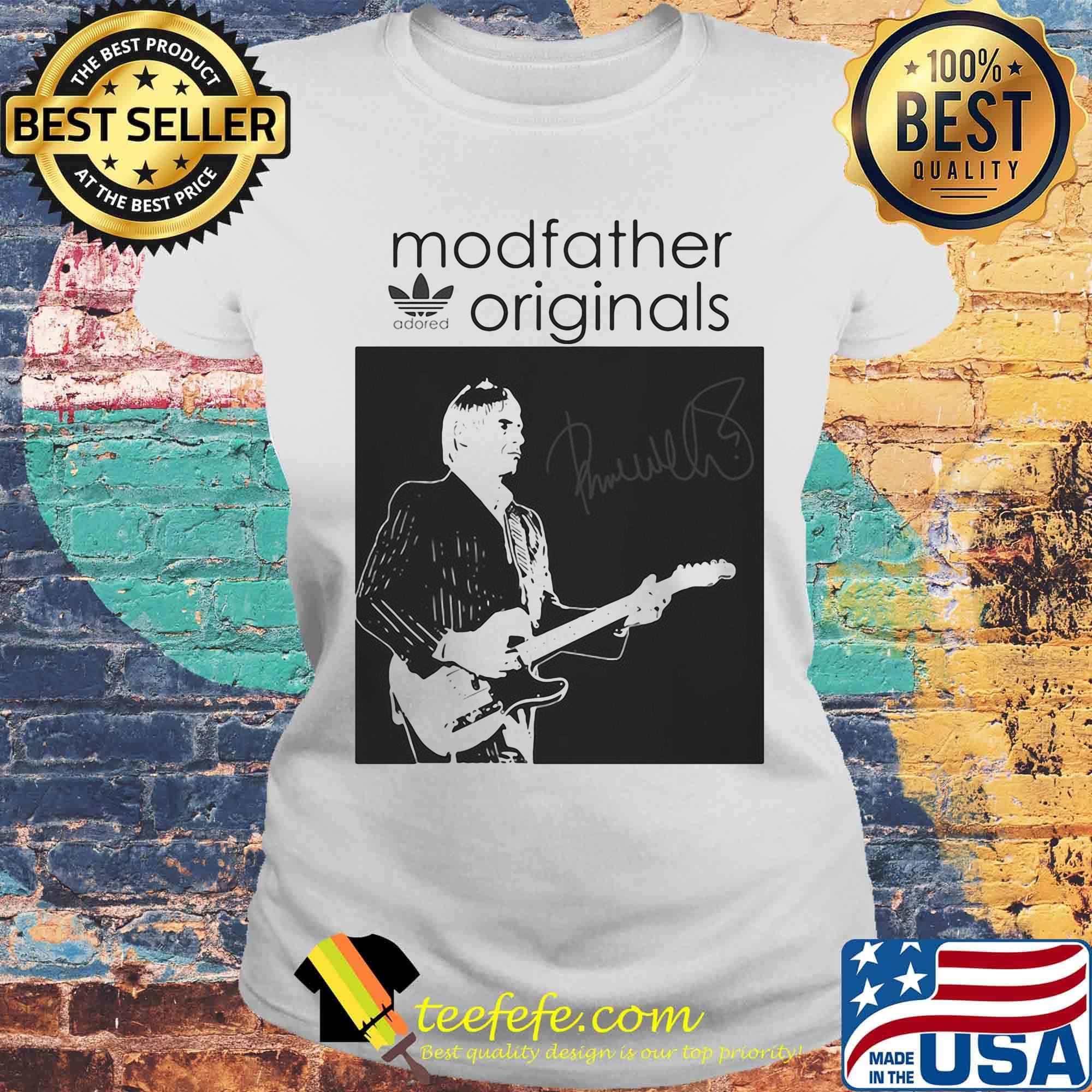 The jam band paul weller modfather originals signature s Laides tee The jam band paul weller modfather originals signature s Laides tee