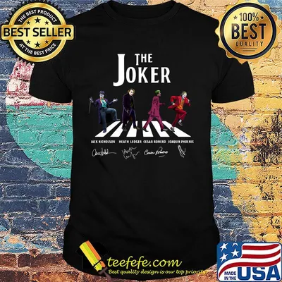 The joker abbey road signatures shirt