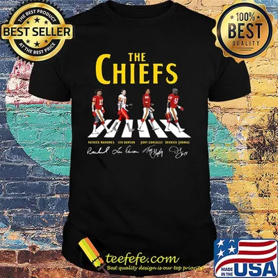 The kansas city chiefs football team abbey road signatures shirt