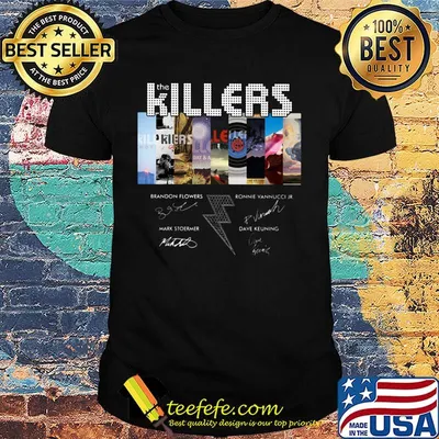 The killers band members signatures shirt