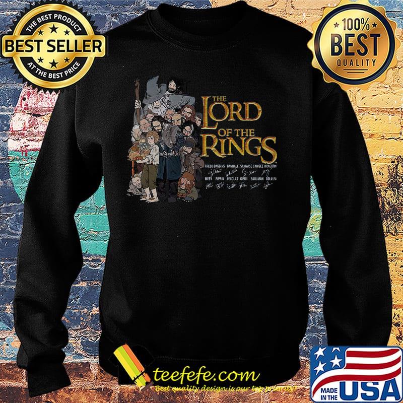 The lord of the rings characters signatures black s Sweater The lord of the rings characters signatures black s Sweater