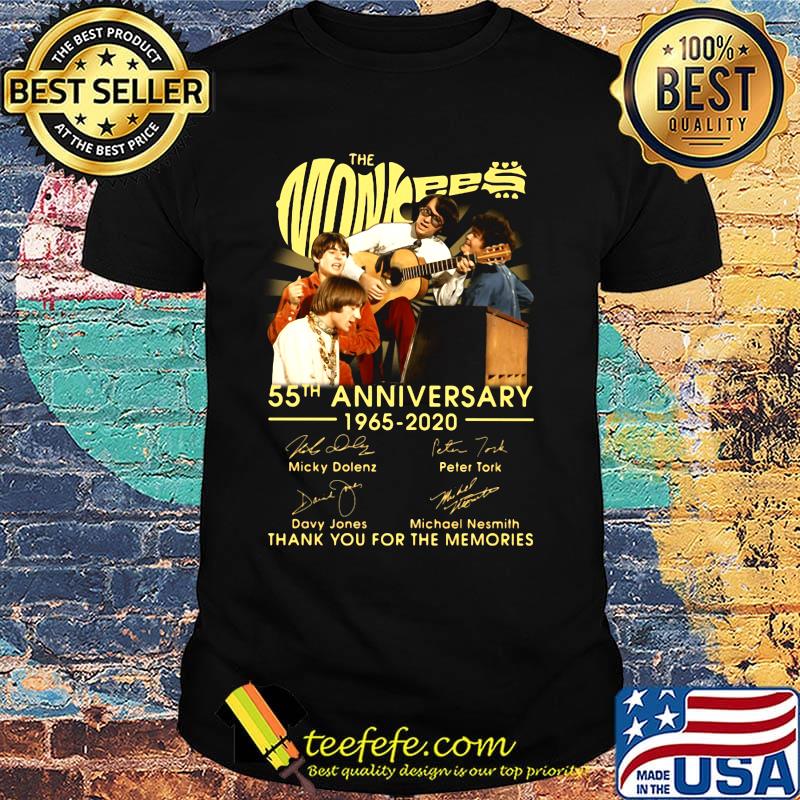 The monkees 55th anniversary 1965 2020 thank you for the memories signatures shirt The monkees 55th anniversary 1965 2020 thank you for the memories signatures shirt