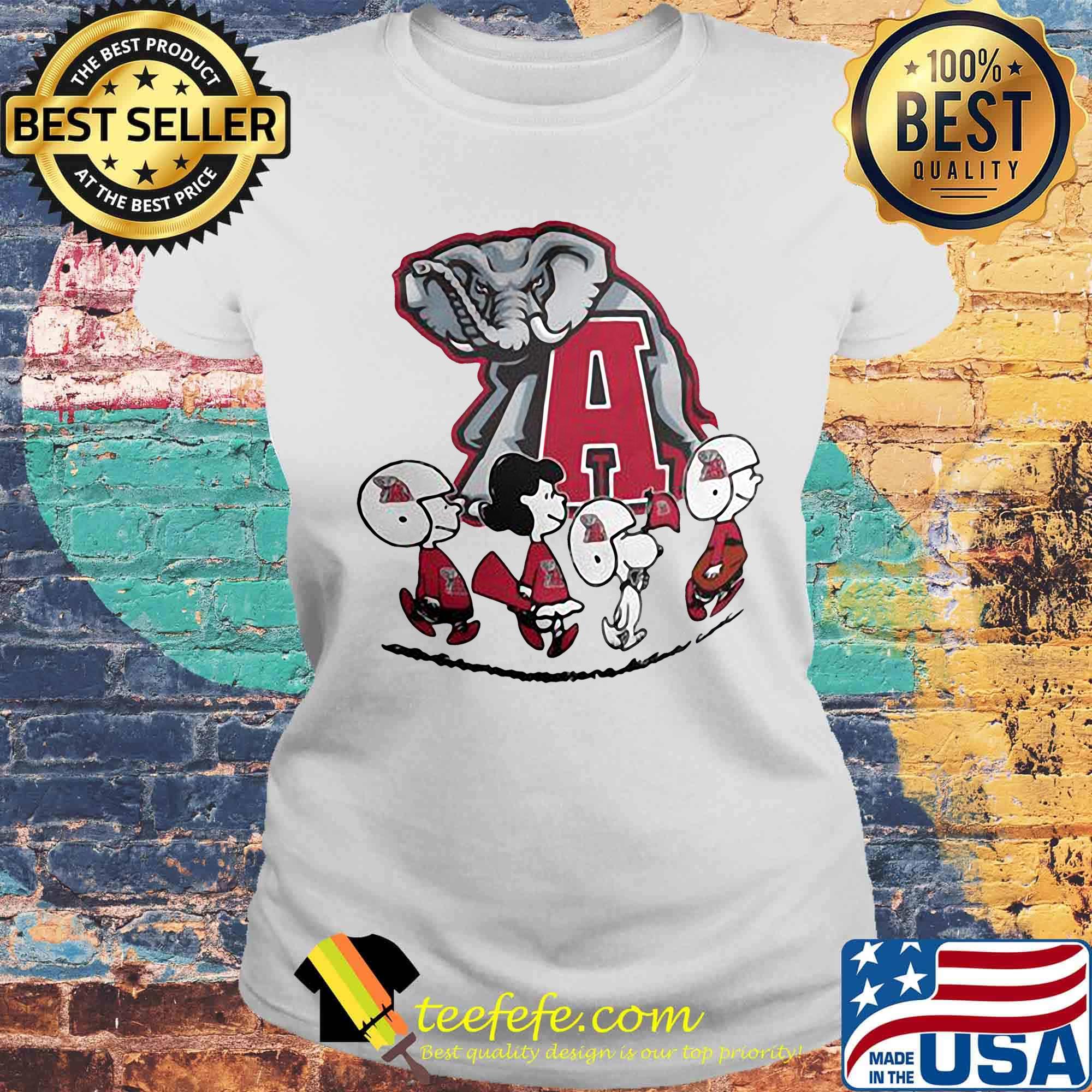 The peanuts alabama crimson tide football team s Laides tee The peanuts alabama crimson tide football team s Laides tee