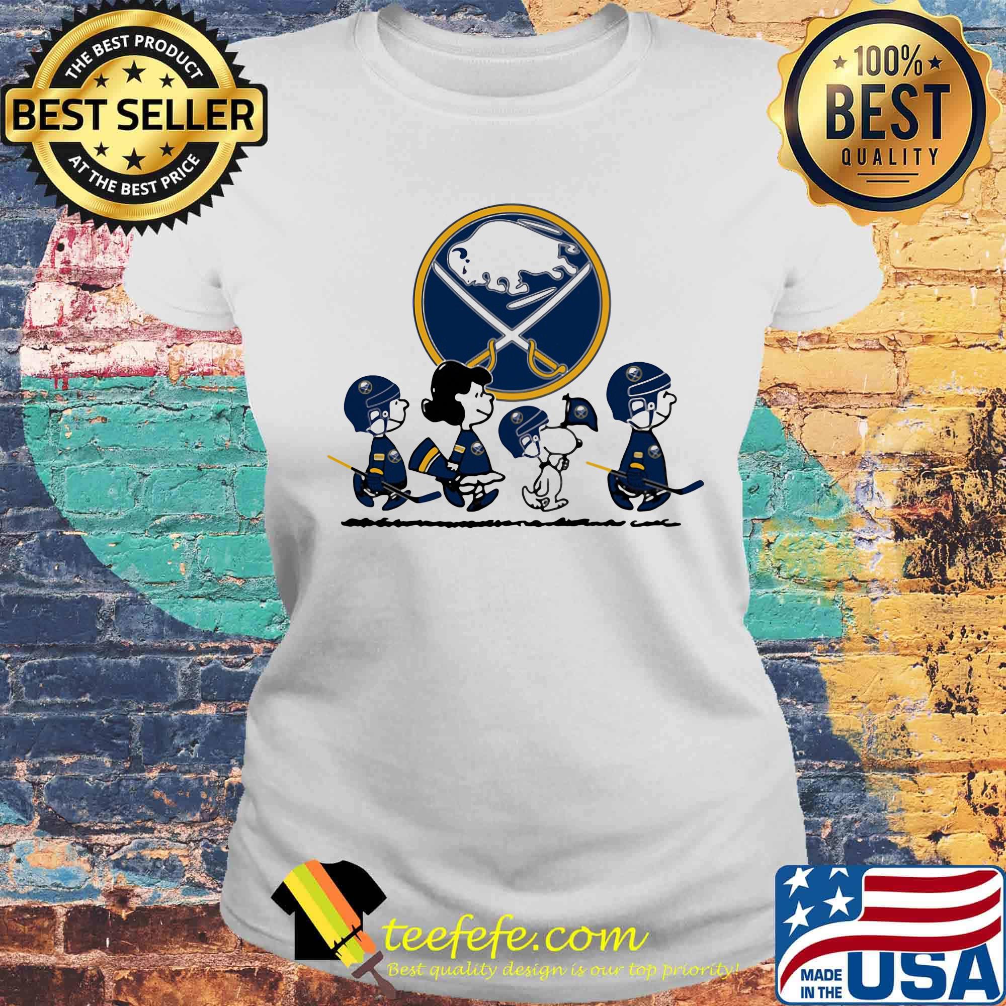 The peanuts buffalo sabres hockey logo s Laides tee The peanuts buffalo sabres hockey logo s Laides tee