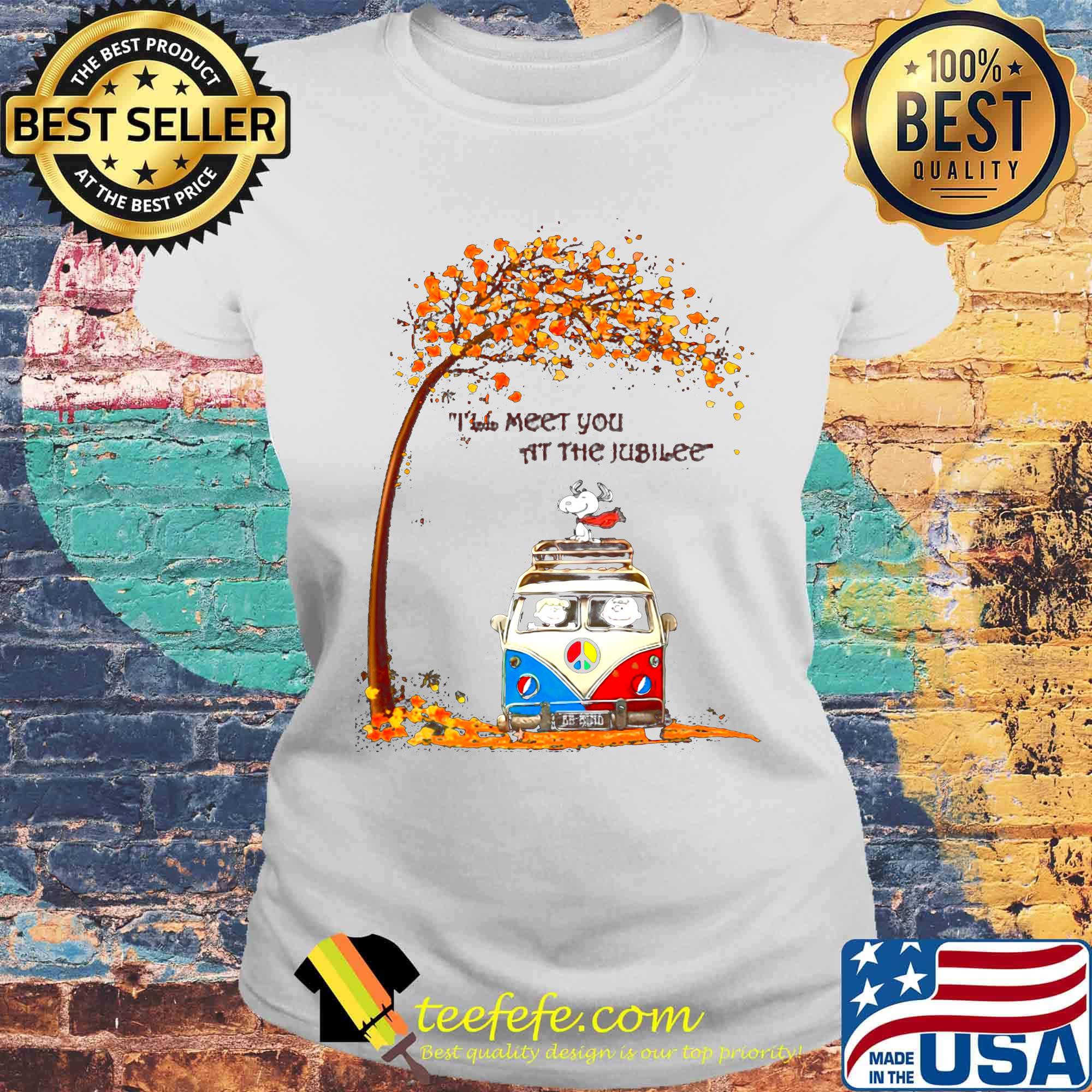 The peanuts bus i tell meet you at the jubilee fall maple leaves s Laides tee The peanuts bus i tell meet you at the jubilee fall maple leaves s Laides tee
