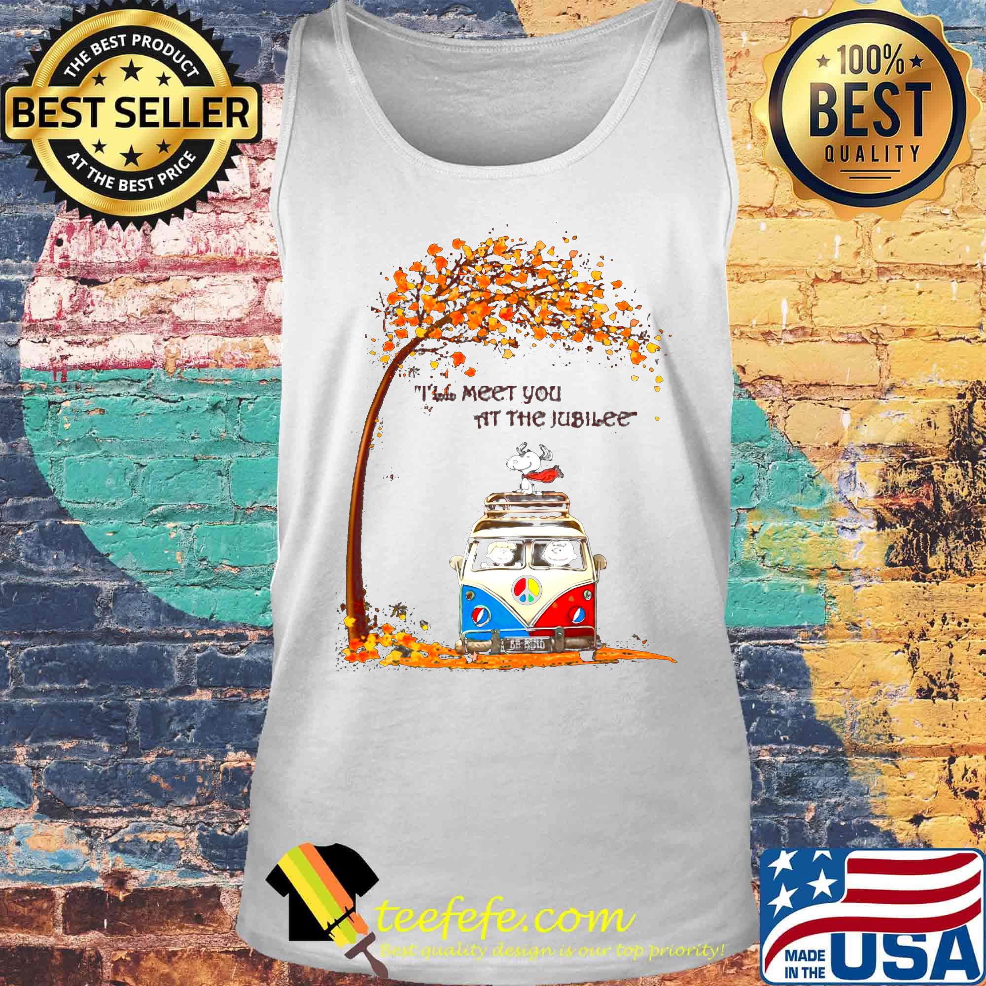 The peanuts bus i tell meet you at the jubilee fall maple leaves s Tank top The peanuts bus i tell meet you at the jubilee fall maple leaves s Tank top