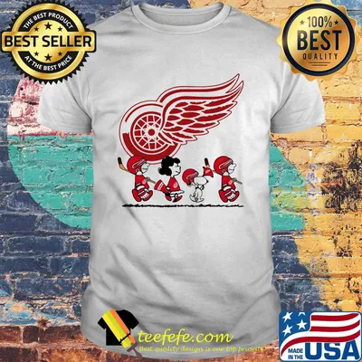 The peanuts detroit red wings hockey logo shirt