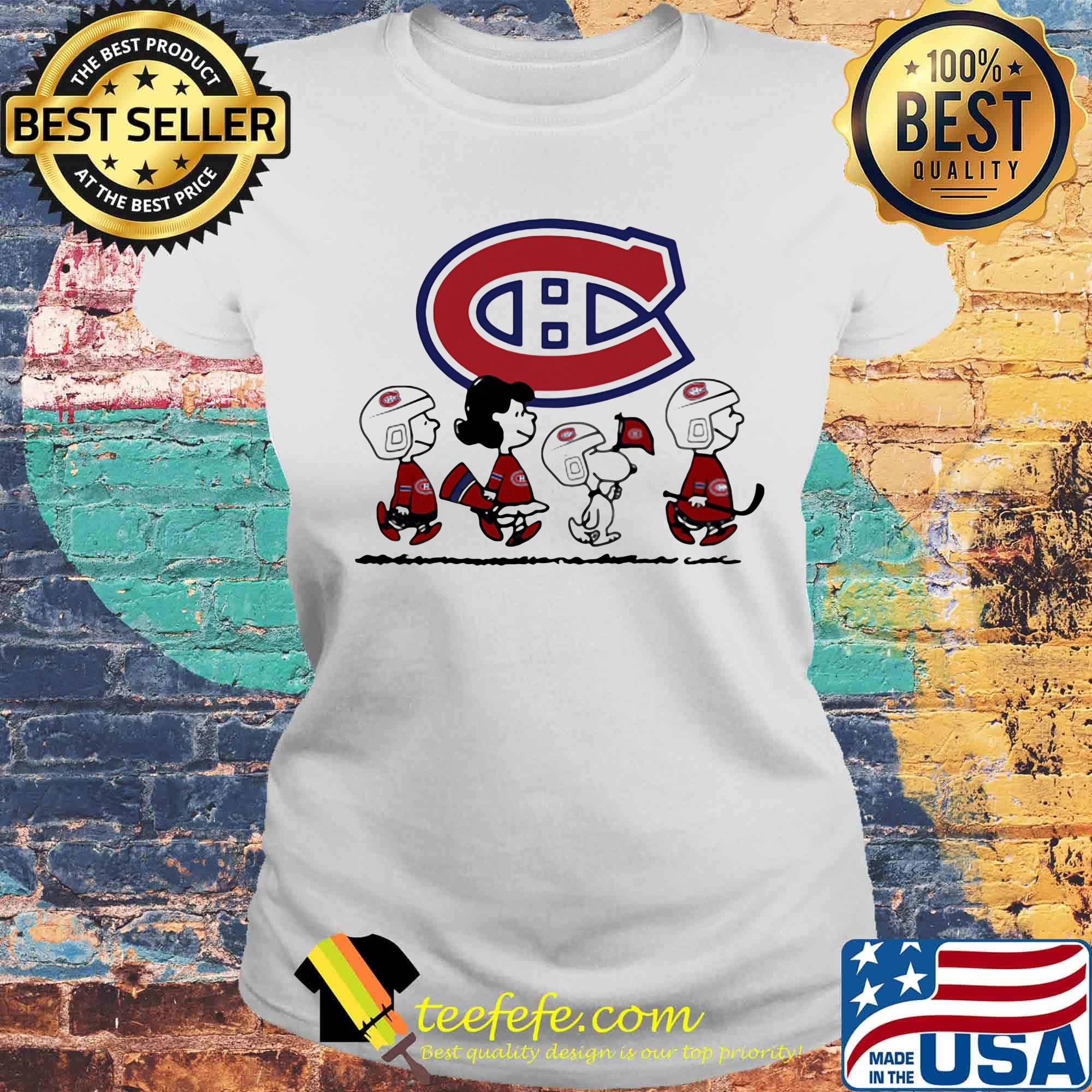 The peanuts montreal canadiens hockey s Laides tee The peanuts montreal canadiens hockey s Laides tee