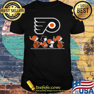 The peanuts philadelphia flyers hockey logo shirt
