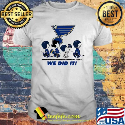 The peanuts st. Louis blues we did it hockey logo shirt