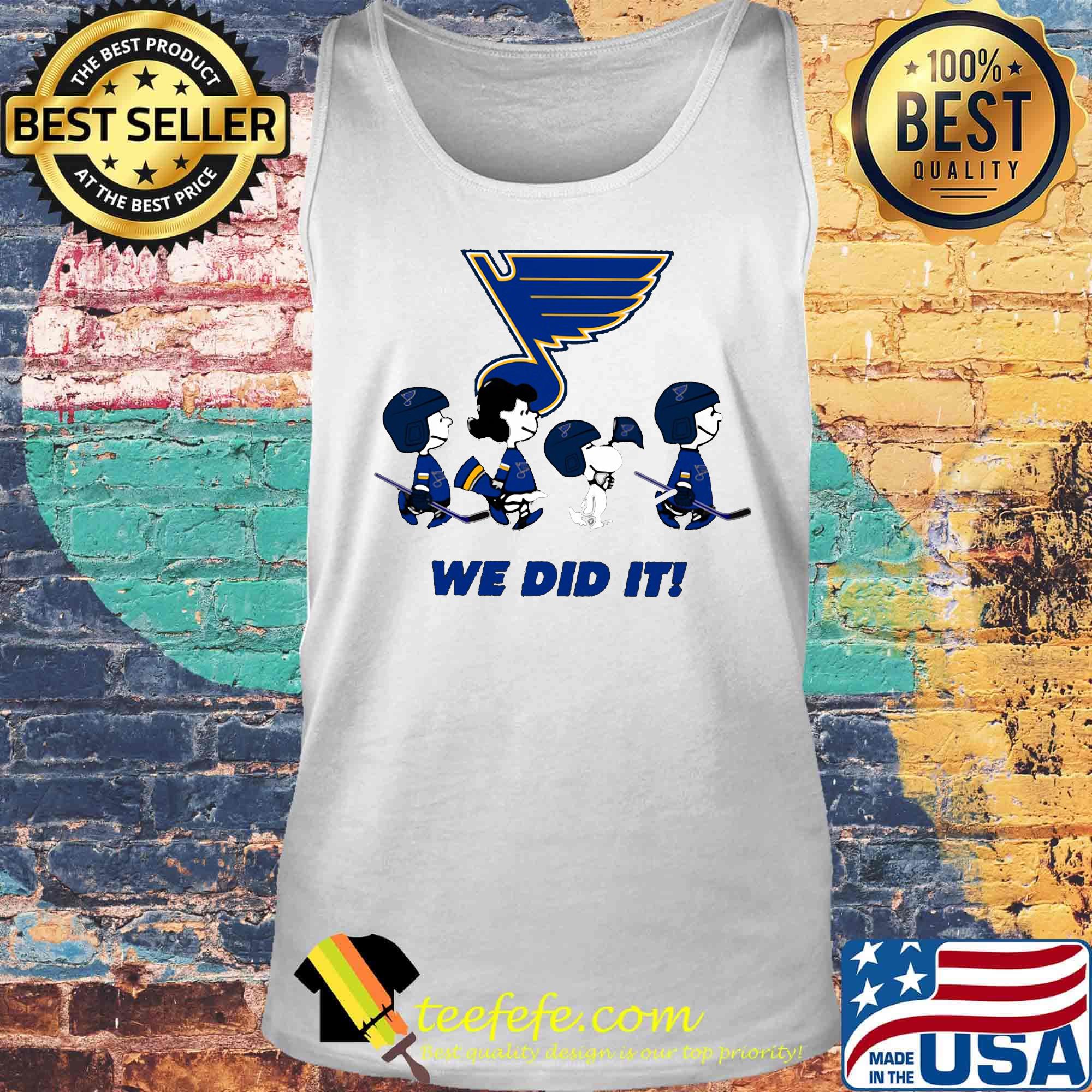 The peanuts st. Louis blues we did it hockey team logo s Tank top The peanuts st. Louis blues we did it hockey team logo s Tank top