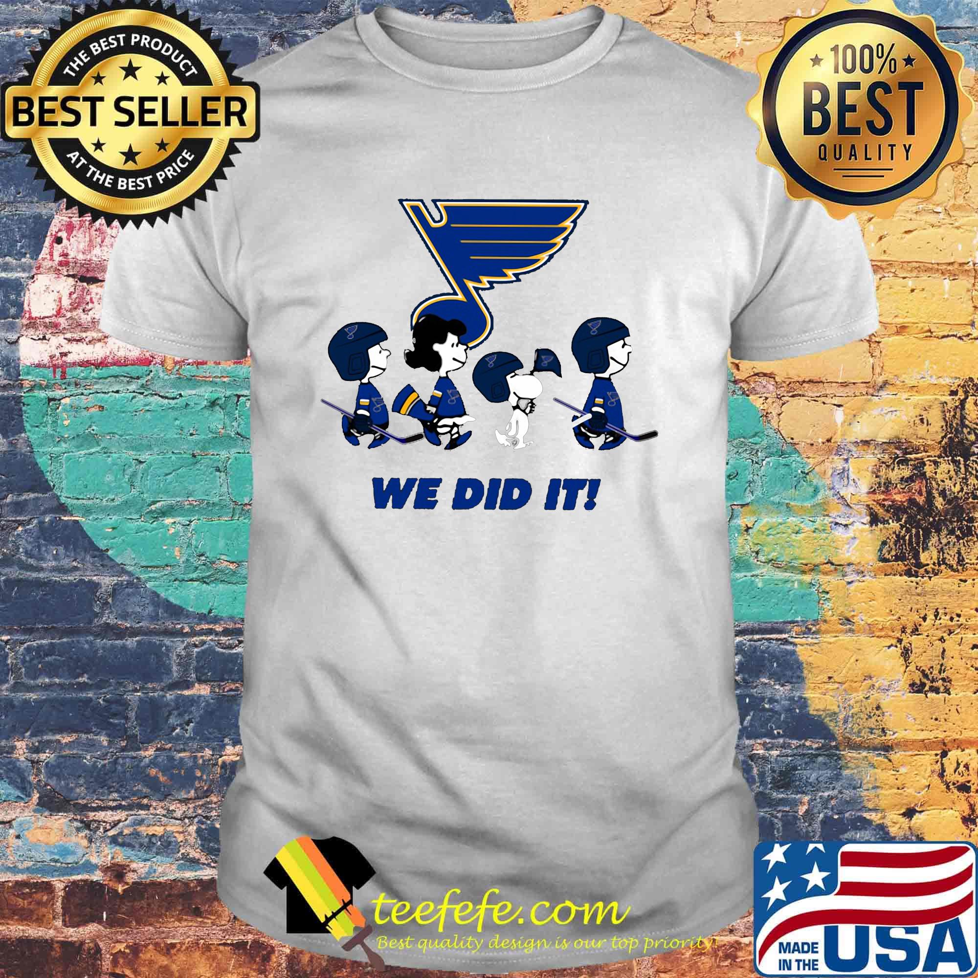 The peanuts st. Louis blues we did it hockey team logo shirt The peanuts st. Louis blues we did it hockey team logo shirt