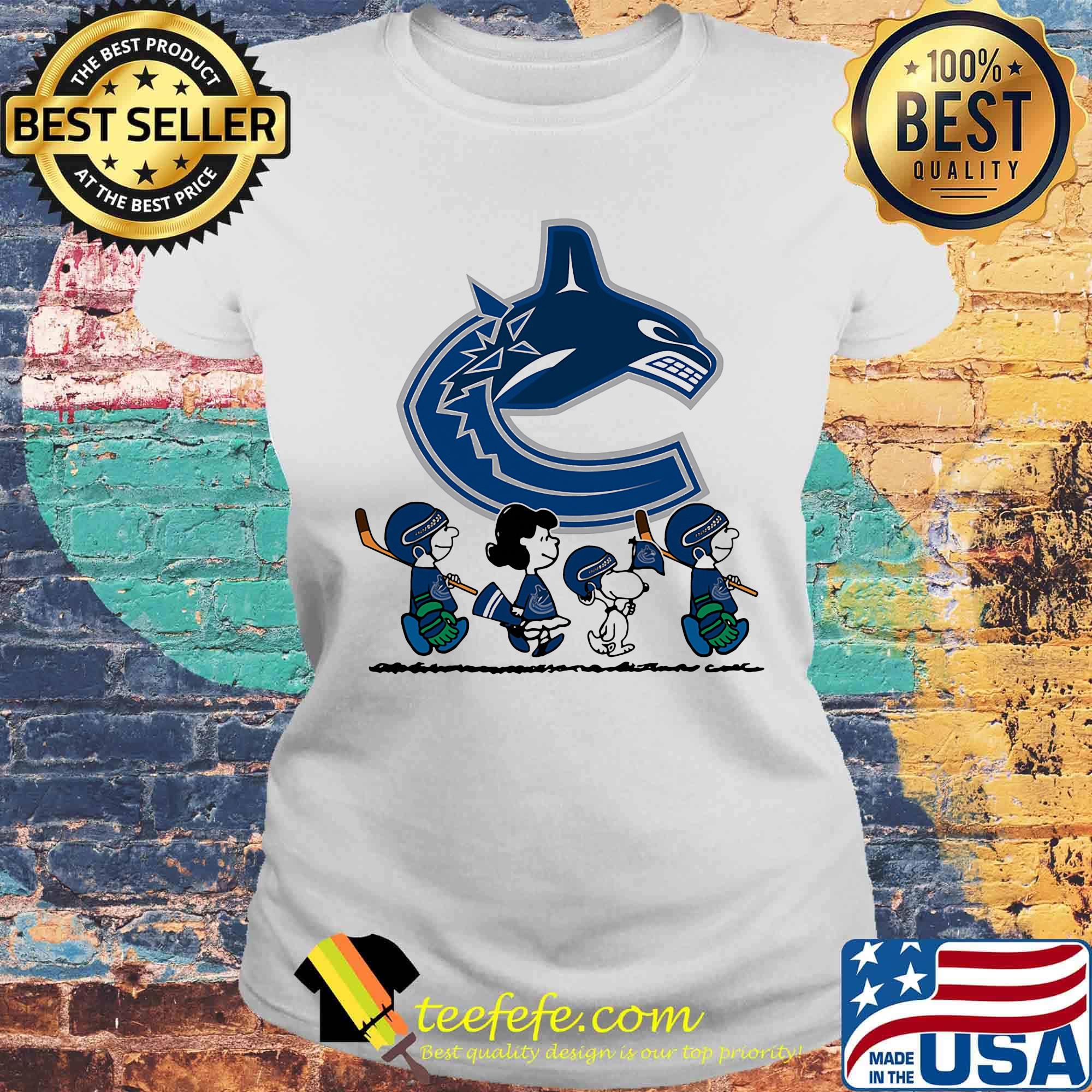 The peanuts vancouver canucks hockey logo s Laides tee The peanuts vancouver canucks hockey logo s Laides tee