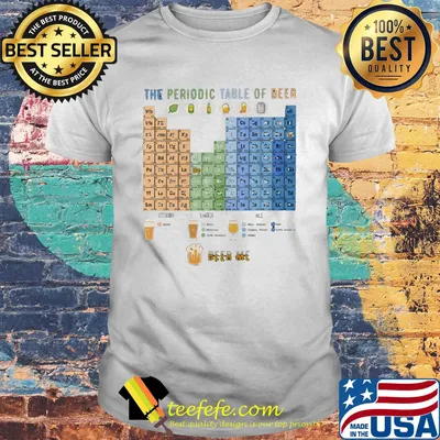 the periodic table of beer shirt