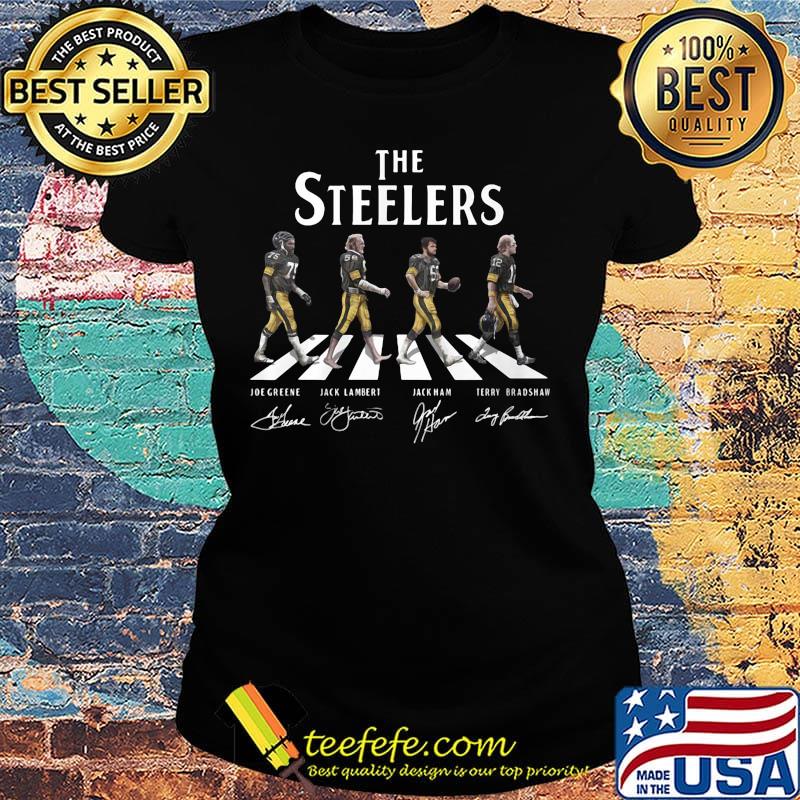 The pittsburgh steelers football abbey road signatures s Ladies tee The pittsburgh steelers football abbey road signatures s Ladies tee