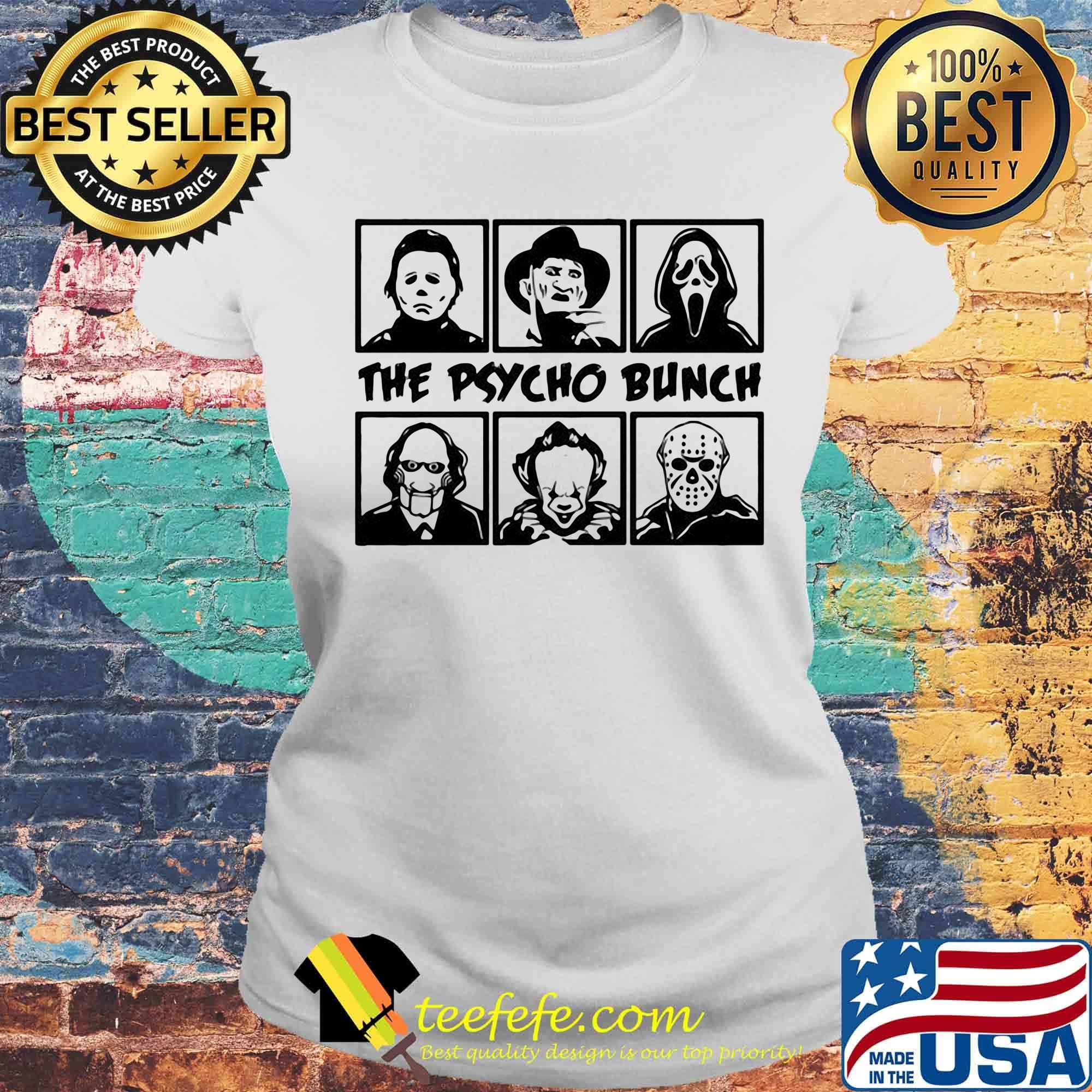 The Psycho bunch character horror movies s Laides tee The Psycho bunch character horror movies s Laides tee