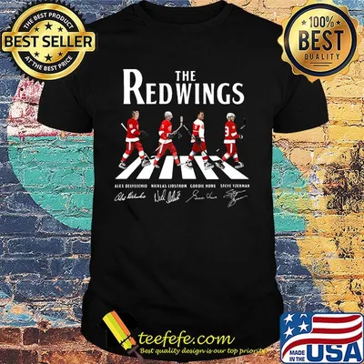 The red wings hockey team abbey road signatures shirt