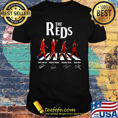 The reds liverpool fc abbey road signatures shirt