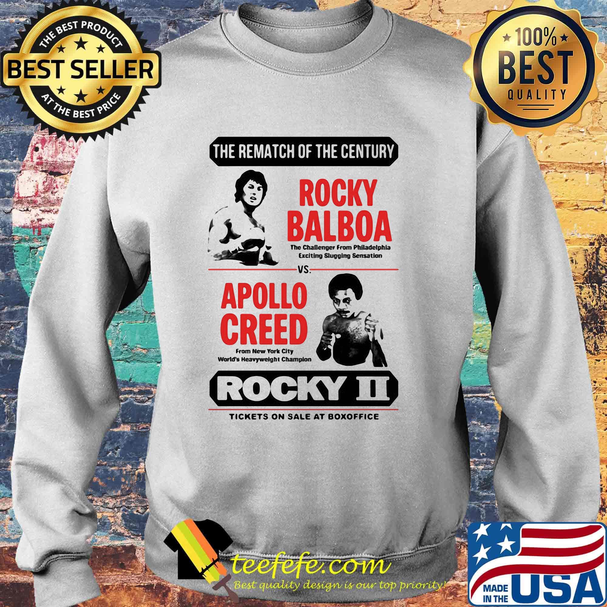 The rematch of the century rocky balboa vs apollo creed rocky ii tickets on sale at box office s Sweater The rematch of the century rocky balboa vs apollo creed rocky ii tickets on sale at box office s Sweater