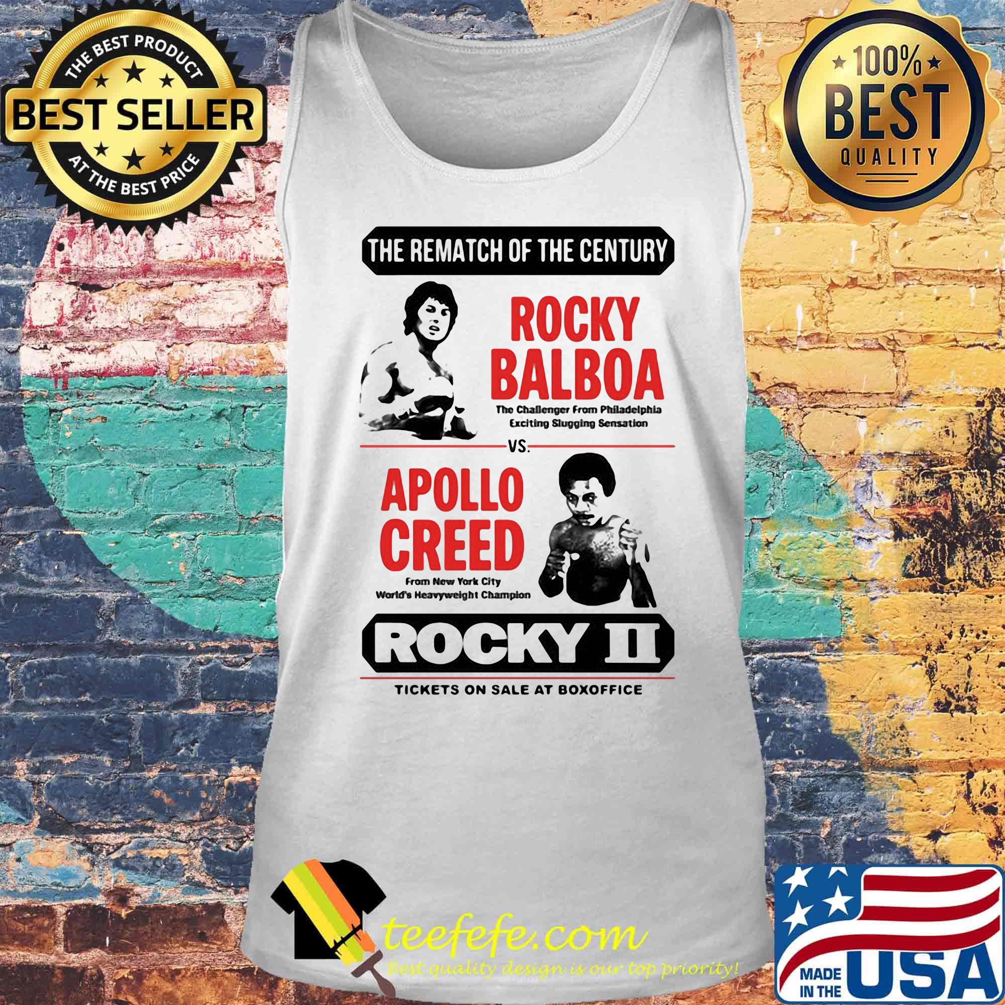 The rematch of the century rocky balboa vs apollo creed rocky ii tickets on sale at box office s Tank top The rematch of the century rocky balboa vs apollo creed rocky ii tickets on sale at box office s Tank top