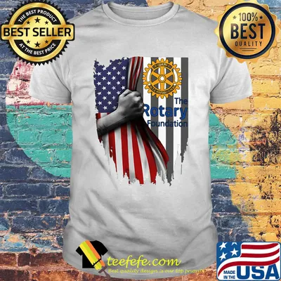 The rotary foundation logo american flag independence day shirt