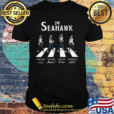 The seattle seahawks football team abbey road signatures shirt