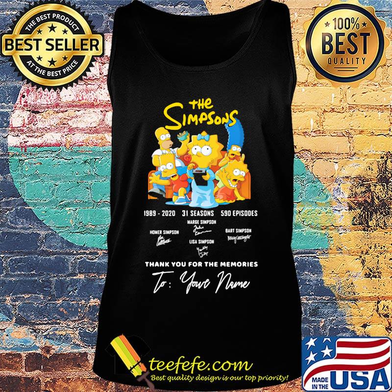The simpsons 1989 2020 31 seasons 590 episodes thank you for the memories signatures s Tank top The simpsons 1989 2020 31 seasons 590 episodes thank you for the memories signatures s Tank top