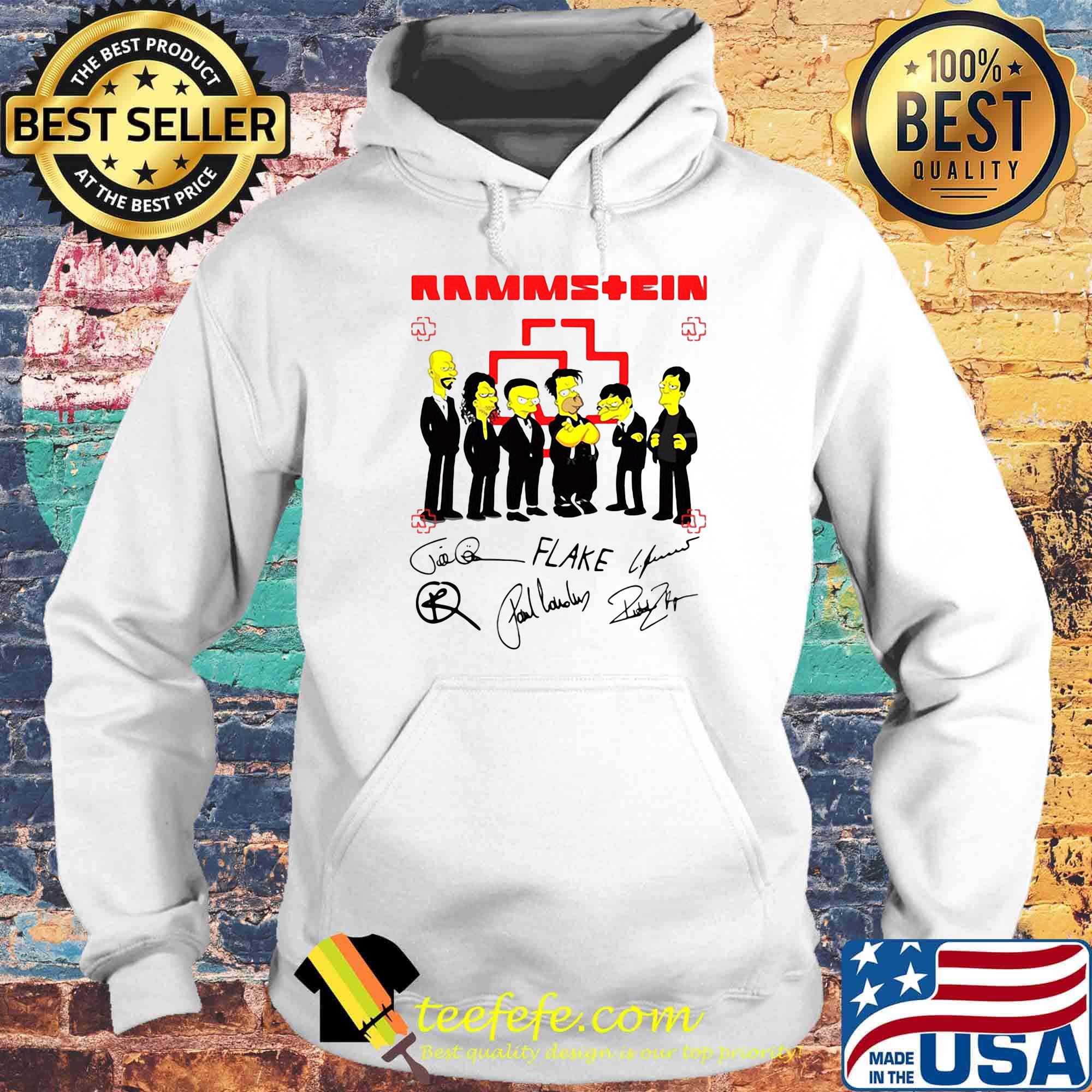 The simpsons rammstein members signatures s Hoodie The simpsons rammstein members signatures s Hoodie