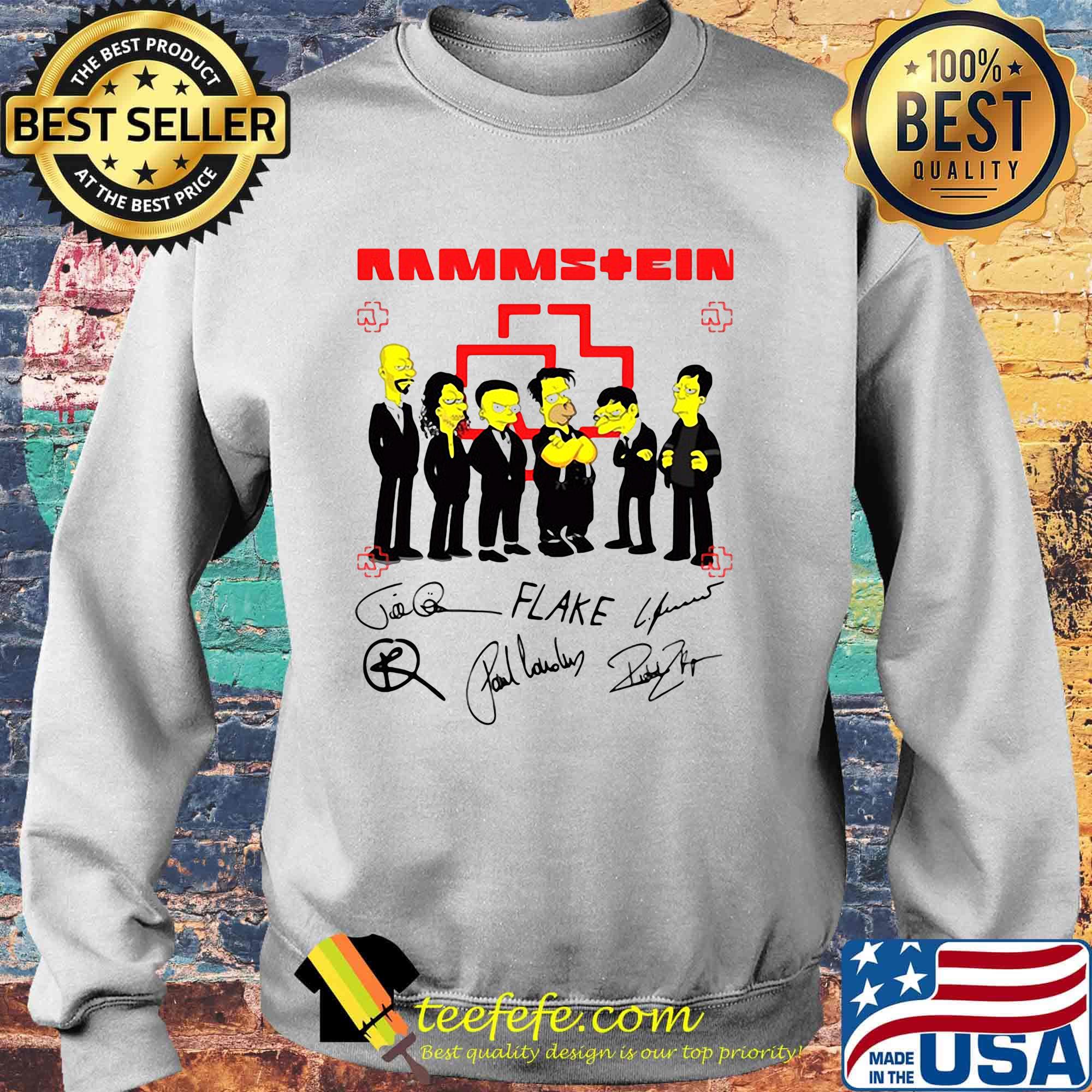 The simpsons rammstein members signatures s Sweater The simpsons rammstein members signatures s Sweater