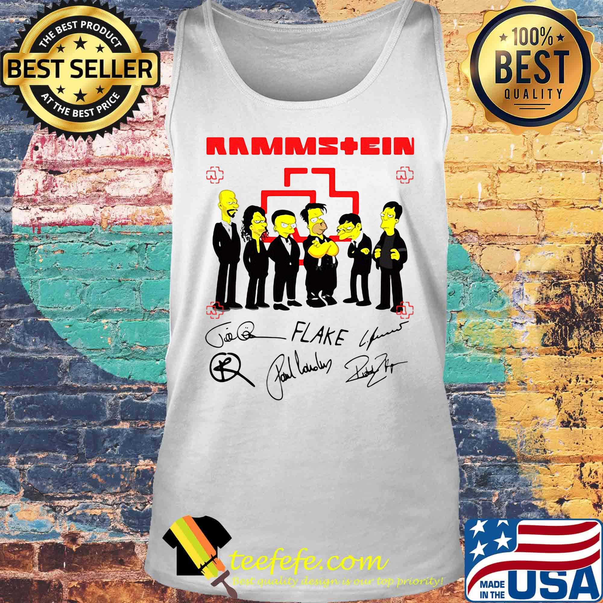The simpsons rammstein members signatures s Tank top The simpsons rammstein members signatures s Tank top