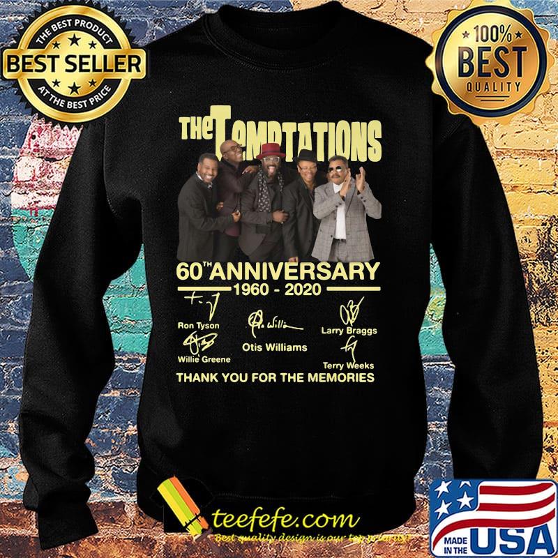 The temptations 60th anniversary 1997 2020 thank you for the memories signatures s Sweater The temptations 60th anniversary 1997 2020 thank you for the memories signatures s Sweater