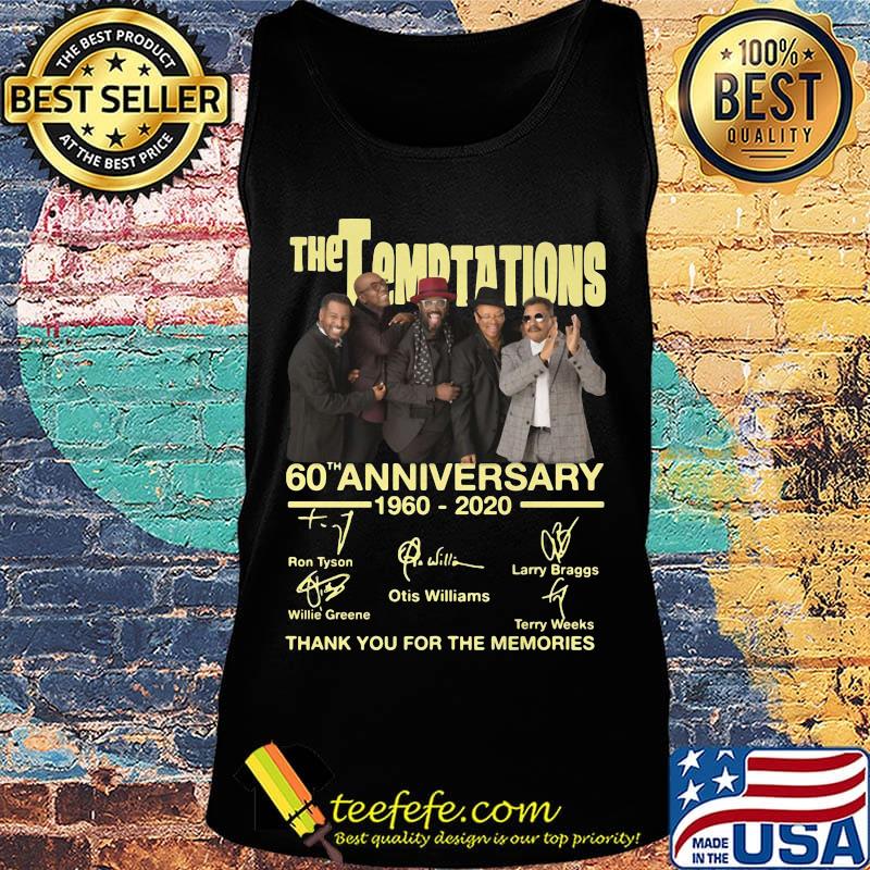 The temptations 60th anniversary 1997 2020 thank you for the memories signatures s Tank top The temptations 60th anniversary 1997 2020 thank you for the memories signatures s Tank top