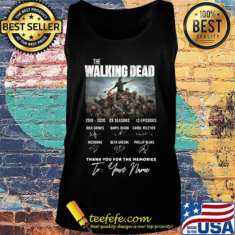 The walking dead 2010 2020 9 seasons 13 episodes thank you for the memories to your name signatures s Tank top The walking dead 2010 2020 9 seasons 13 episodes thank you for the memories to your name signatures s Tank top