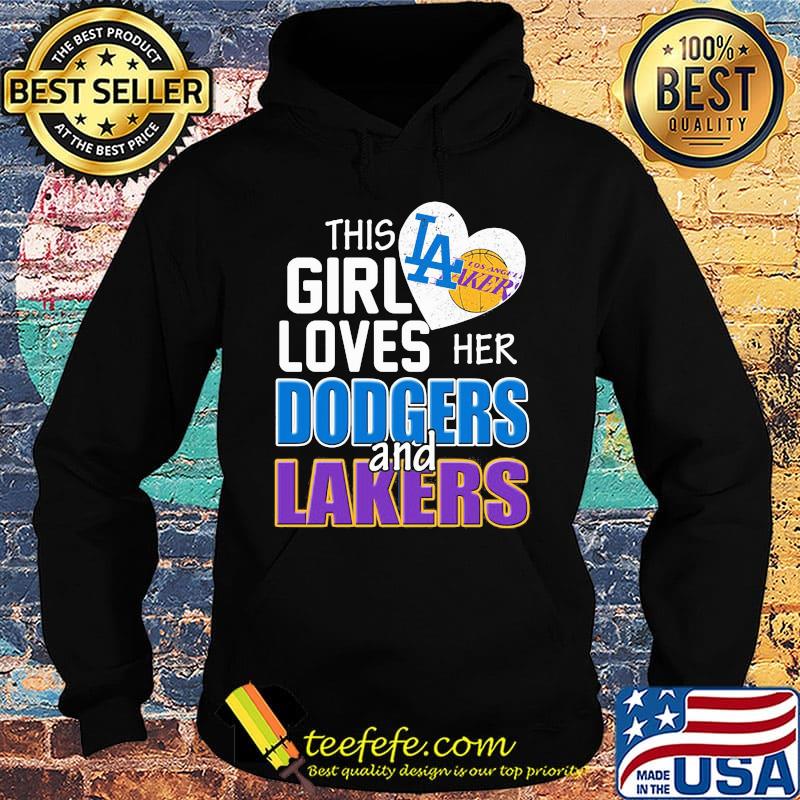 This girl loves her dodgers and lakers heart s Hoodie This girl loves her dodgers and lakers heart s Hoodie