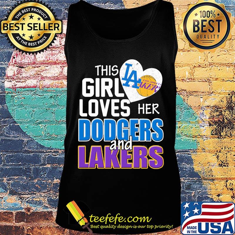 This girl loves her dodgers and lakers heart s Tank top This girl loves her dodgers and lakers heart s Tank top